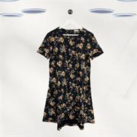 Ex Fat Face Women's Simone Floral Jersey Dress In Black (Defect) - 12 Regular