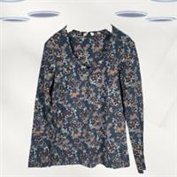Ex Fat Face Women's Long Sleeve Floral Top in Blue - 10 Regular