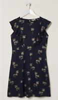 Ex Fat Face Women's Kate Foil Palm Jersey Sleeveless Dress In Navy Floral - 12 Regular