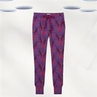 Ex Fat Face Women's Pyjama Lounge Tapered Leggings in Purple Zebra Print - 6 Regular