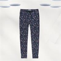 Ex Fat Face Women's Mushroom and Leaf Pyjama Lounge Leggings in Navy - 6 Regular