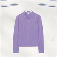 Ex Fat Face Womens Long Sleeve Jersey Shirt in Lilac (Defect) - 8 Regular