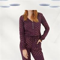 Ex Fat Face Women's Pyjama Lounge Leggings in Purple Floral - 18 Regular