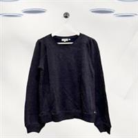 Ex Fat Face Women's Pure Cotton Sparkly Crew Neck Jumper in Navy (Defect) - 12 Regular