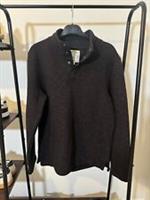 Fat Face Burgundy 1/4 Button Half Neck Pullover Sweater Sweatshirt Men's Small - S Regular