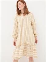 Fatface Amy Natural Linen Blend Stripe Dress Size 10 Bnwt - 10 Regular
