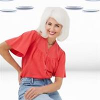 Ex Fat Face Women's Half Sleeve Cotton Button Up Blouse in Red - 12 Regular