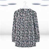 Ex Fat Face Women's Long Sleeve Printed Tunic in Black Wild Floral - 8 Regular