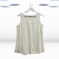 Ex Fat Face Women's Sleeveless Layered Vest Top in Ecru White (Defect) - 14 Regular