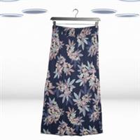 Fat Face Women's Tropical FLoral Print Slit Jersey Maxi Skirt in Blue - M Regular