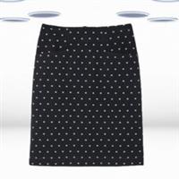 Ex Fat Face Women's Jennie Spotted Jacquard Skirt in Black - 12 Regular