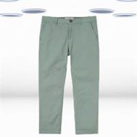 Ex Fat Face Womens Lulworth Chino Cropped Trousers in Green Tea - 8 Regular