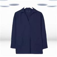 Ex Fat Face Womens 3/4 Sleeve Saunton Linen Shirt in Navy (Defect) - 12 Regular
