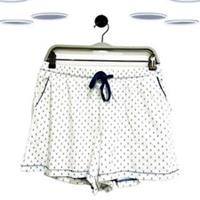 Ex Fat Face Women's Anchor Print Pyjama Lounging Jersey Shorts in Ivory - 18 Regular