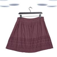 Ex Fat Face Women's Knee Length Embroidered Skirt in Brown - 12 Regular