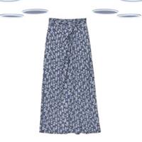 Fat Face Women's Geo Print Knot Jersey Maxi Skirt in Blue (Defect) - 12 Regular