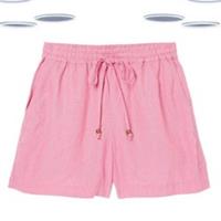 Ex Fat Face Women's Shorts Pink Flippy Linen Summer Comfy Lightweight - 22 Regular