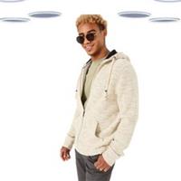 Ex Fat Face Men's Hoodie Oatmeal Pullover Durable Cotton Side pocket Zip Through - M Reg Regular