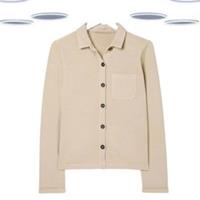 Ex Fat Face Womens Shirt Natural Long Sleeve Cotton Jersey (Defect) - 14 Regular