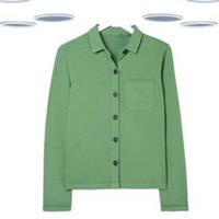 Ex Fat Face Womens Shirt Green Long Sleeve Cotton Jersey (Defect) - 22 Regular