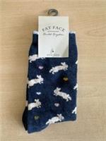 Fat Face Leaping Bunny Socks - One Size - BNWT