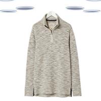 Ex Fat Face Men's Long Sleeve Jumper - Half Zip Textured Oatmeal (Defect) - 2XL Regular