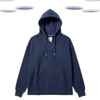 Ex Fat Face Women's Hoodie Navy Textured Cotton Long Sleeve (Defect) - M Regular