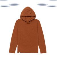 Ex Fat Face Women's Hoodie - Textured Knit Overhead Rust Red - M Regular