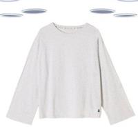 Ex Fat Face Womens T-Shirt Grey Long Sleeve Graphic Round Neck Cotton - XS Regular