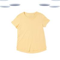 Ex Fat Face Women's T-shirt - Short Sleeve Jersey Butter Yellow - 12 Regular