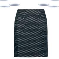 Ex Fat Face Women's Skirt - Jacquard Diamond Print Jersey Skirt Black (Size 12) - 12 Regular