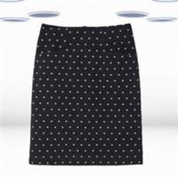 Ex Fat Face Women's Jacquard Skirt -Mini Spotted Black - 12 Tall