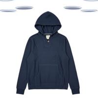 Ex Fat Face Mens Hoodie - Textured Overhead Knitted Navy (Size XL) - XL Regular