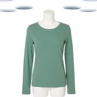 Ex Fat Face Womens Top Teal Green Long Sleeve Cotton Round Neck - 14 Regular