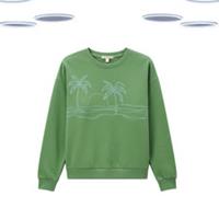 Ex Fat Face Women's Sweatshirt -Graphic embroidered Green (Defect) (Size 12) - 12 Regular