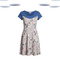 Ex Fatface Women's Mini Dress - Printed Floral Jersey Multi (Defect) (Size 12) - 12 Regular