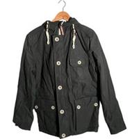 FatFace Jacket Men's Size XS Black Fisherman Style Hooded Button Up Casual - XS Regular