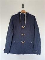 FatFace Womens Hooded Jacket UK 12 Navy Toggle Coat Casual Outdoor - 12 Regular