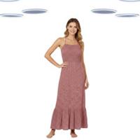 Ex Fat Face Women's Maxi Dress - Holiday Ditsy Jersey Halter Strappy Coral - 10 Regular