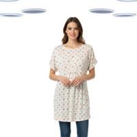 Ex Fat Face Women's Tunic Dress - Short Sleeve Jersey White (Defect) (Size 12) - 12 Regular