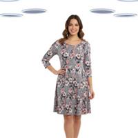 Ex Fat Face Women's Dress - Floral Bloom Printed Jersey White (Size 12) (Defect) - 12 Regular