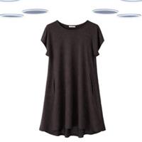 Ex Fat Face Women's Dress -Star Print Cap Sleeve Jersey Black (Size 12) (Defect) - 12 Regular