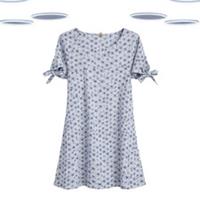 Ex Fat Face Women's Dress - Floral Tile Print Jersey White (Size 12) (Defect) - 12 Regular