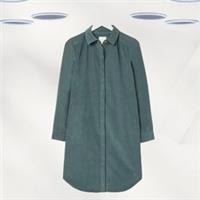 Ex Fat Face Women's Cord Shirt Dress Teal Green Long Sleeve (Size 8 Long) - 8 Regular