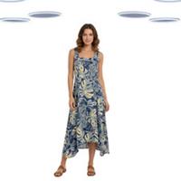 Ex Fat Face Women's Midi Dress - Sleeveless Summer Tropical (Defect) (Size 10R) - 10 Regular