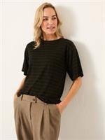 Womens Fat Face Maddie Black Short Sleeve Sparkle Round Neck Top UK Size 16. - 16 Regular