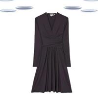 Ex Fat Face Women's Dress - Long Sleeve Delphine Jersey Blac (Defect) (Size 6L) - 6 Regular