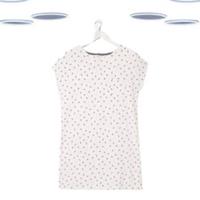 Ex Fat Face Women's T-shirt - Longline Nightwear Bee Print White (Size 14) - 14 Regular