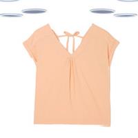 Ex Fat Face Women's Blouse - Short Sleeve Textured Orange (Size 12) (Defect) - 12 Regular