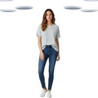 Ex Fat Face Women's Sweat Top Ivory Short Sleeve Cotton (Size 12) - 12 Regular